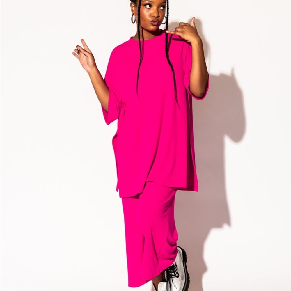 Dressed in LALA Pink Pantsuit - Picture 3 of 9